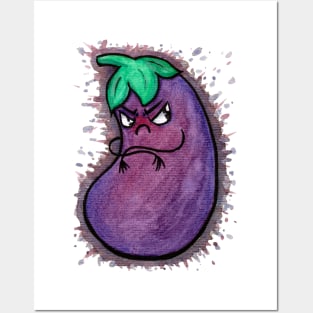 Angry Eggplant Posters and Art